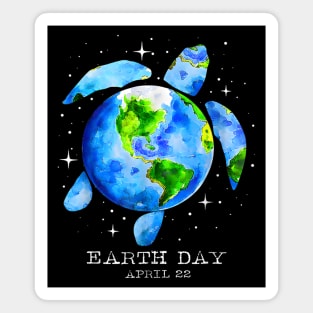 Earth Day 2024 Restore Earth Sea Turtle Art, Save the Planet Magnet